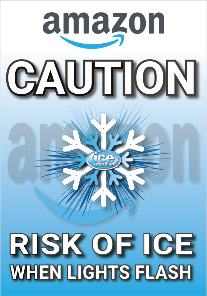 Ice Warning Sign - Amazon