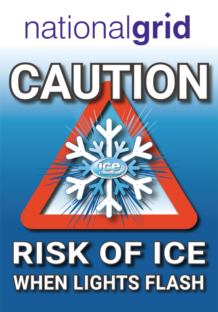 Ice Warning Sign - National Grid