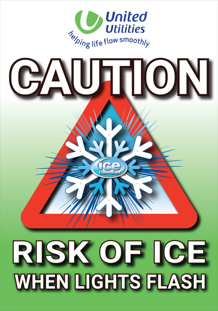 Ice Warning Sign - United Utilities