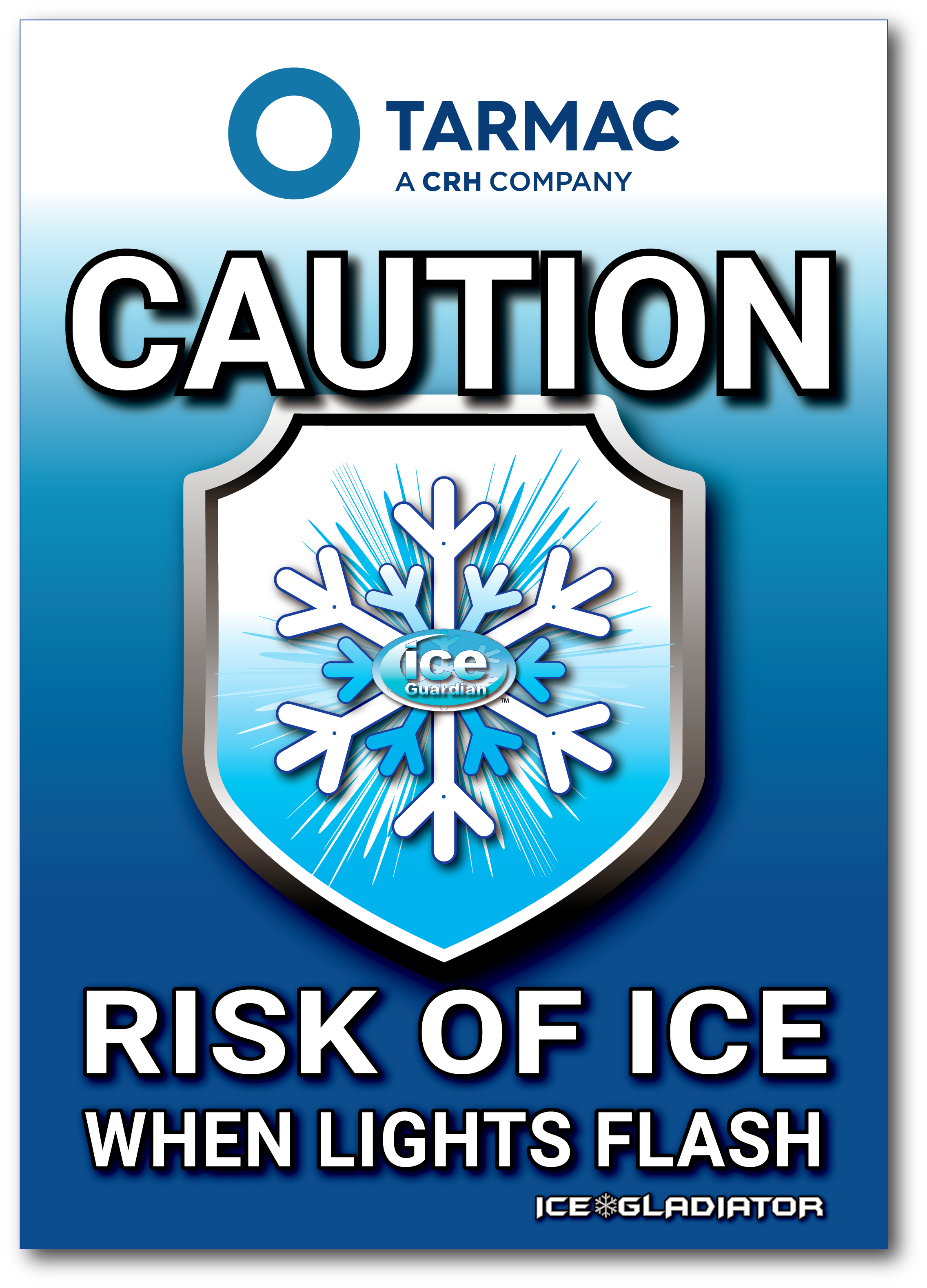 Ice Warning Sign - TARMAC